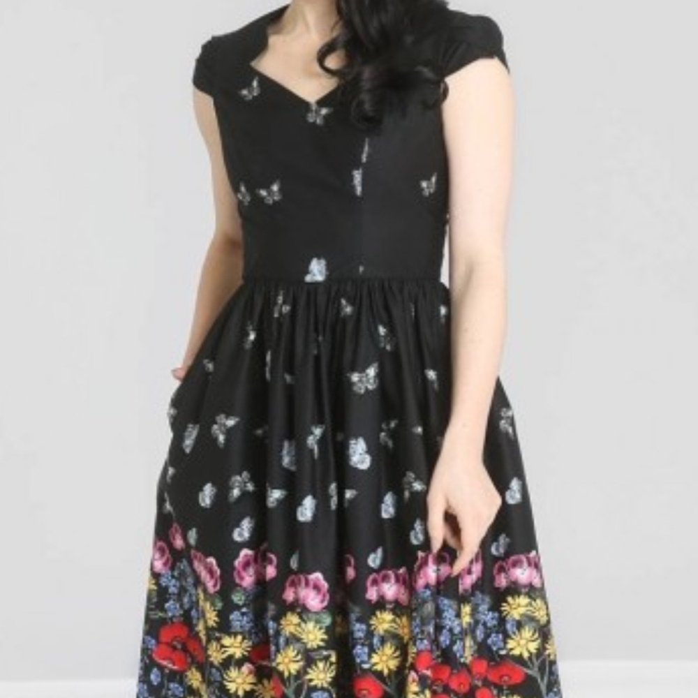 Floral Black Dress